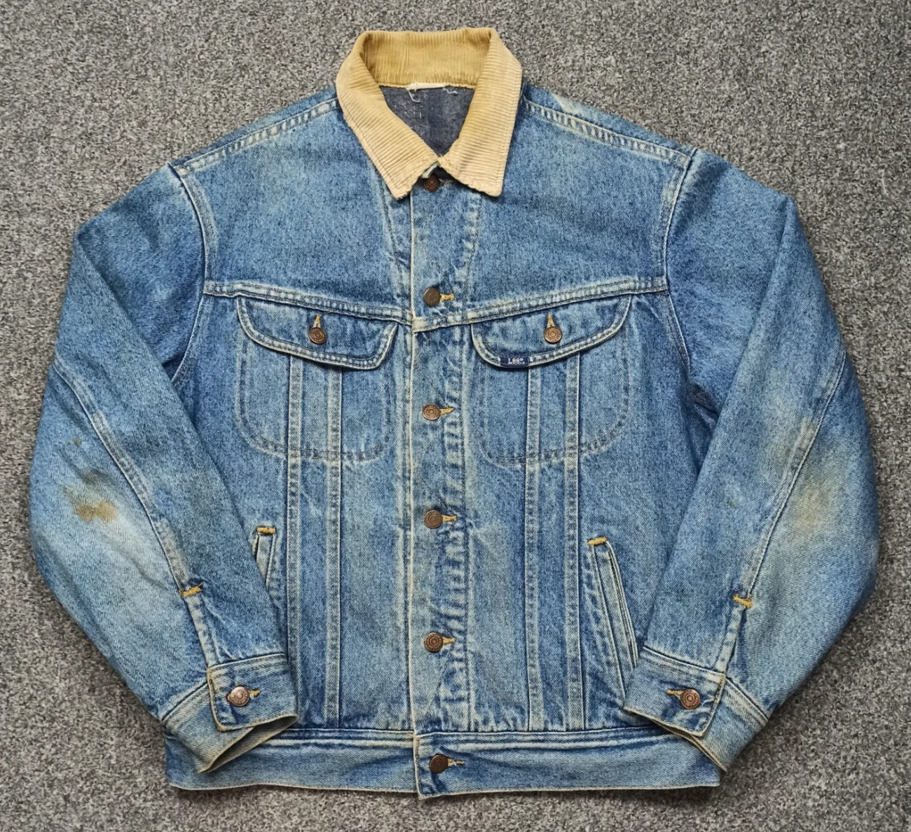 Vintage 70s/80s Lee Storm Rider Blanket Lined Denim Jacket Men M Trucker