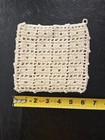 Pair of Vintage Crocheted Pot Holders Hanging Loop 6" X 6"  — photo 3