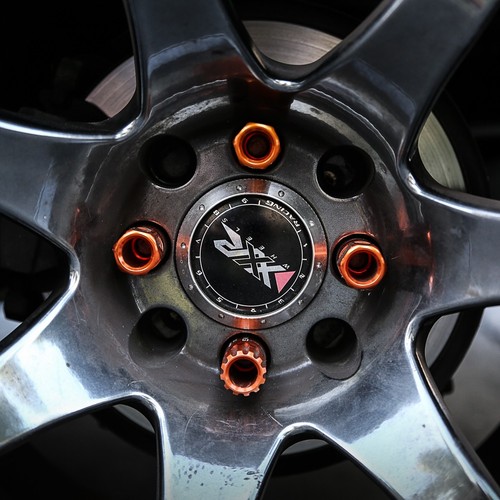 NRG ANODIZED ALUMINUM OPEN END TUNER WHEEL RIM LUG NUTS LOCK M12x1.25 RED 4 PC - Picture 4 of 6