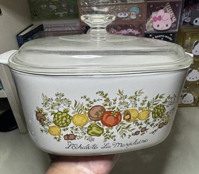 Rare CorningWare Spice of Life Casserole   L échalote La Marjolaine   Pyrex Lid