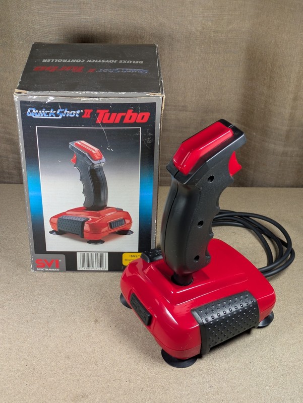 Quickshot II Turbo Red Joystick - Boxed - ZX Spectrum Atari Commodore 64 Amiga