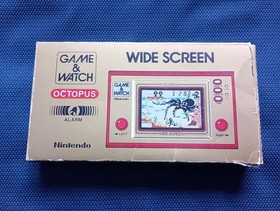 Nintendo GAME & WATCH OCTOPUS with Box and Manual Japanese OC-22 1981
