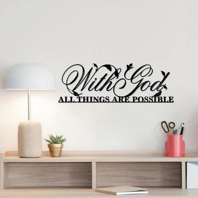 With you Words Metal Wall Art Decor Wall Hanging for Home Living Room