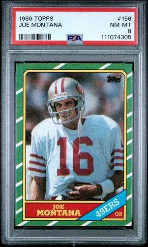 1986 Topps #156 Joe Montana PSA 8