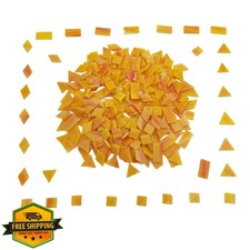 220 PCS Mosaic Tiles Ginger Glass Mixed Shapes for Crafts