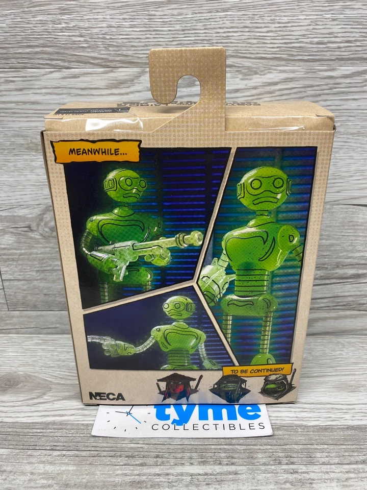 Auténtico NECA Eastman and Laird's TMNT Fugitoid Transmat verde brilla en la oscuridad Foto 3 de 3