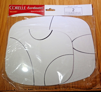Corelle Coordinates SIMPLE LINES SQUARE STOVE & COUNTER MATS