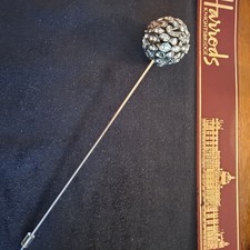 Vintage Rhinestone Clustered Hat Pin/Family Estate/50s Era Very Bling!