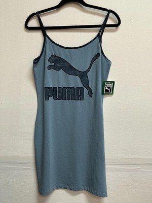 Puma Women's Blue Spaghetti Strap Tank Top Medium Fast Free Shipping