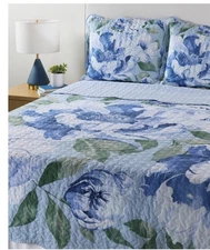 Emryn House Scalloped Quilt Set Comforter Set~Queen~ Quilt With 2 Shams~EUC