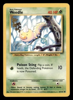 Pokemon Weedle 69/102 Base Set Englisch