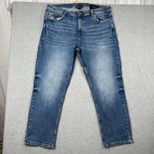 The Perfect Jean NYC Jeans Mens 40x30 Blue Athletic Fit Stretch Denim Distressed