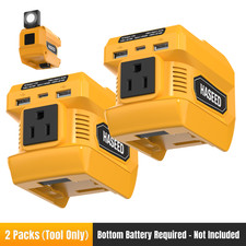 2 pack,20V to 110V Power Inverter Compatible with DeWalt 20V Battery,USB Type-C