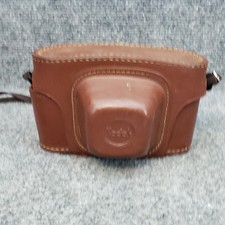 Kodak Pony 135 Vintage 35mm Camera Silver Brown Black with Leather Case