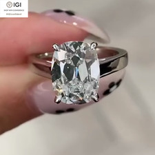 IGI 4.00Ct Old Mine Cushion Lab Grown Diamond...