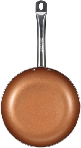 MAXELLPOWER JUEGO DE 3 SARTENES ANTIADHERENTES 2 TAPAS COLOR COBRE COPPER PAN AP - Imagen 4 de 6