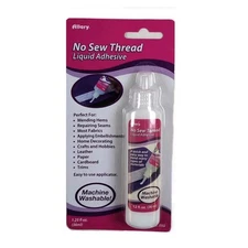Allary No Sew Thread Liquid Adhesive Glue For Hem & Seam 1.25 fl. oz. NEW