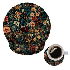 Ergonomic Mouse Pad Memory Foam Wrist Rest Support Non Slip Retro Floral Pain