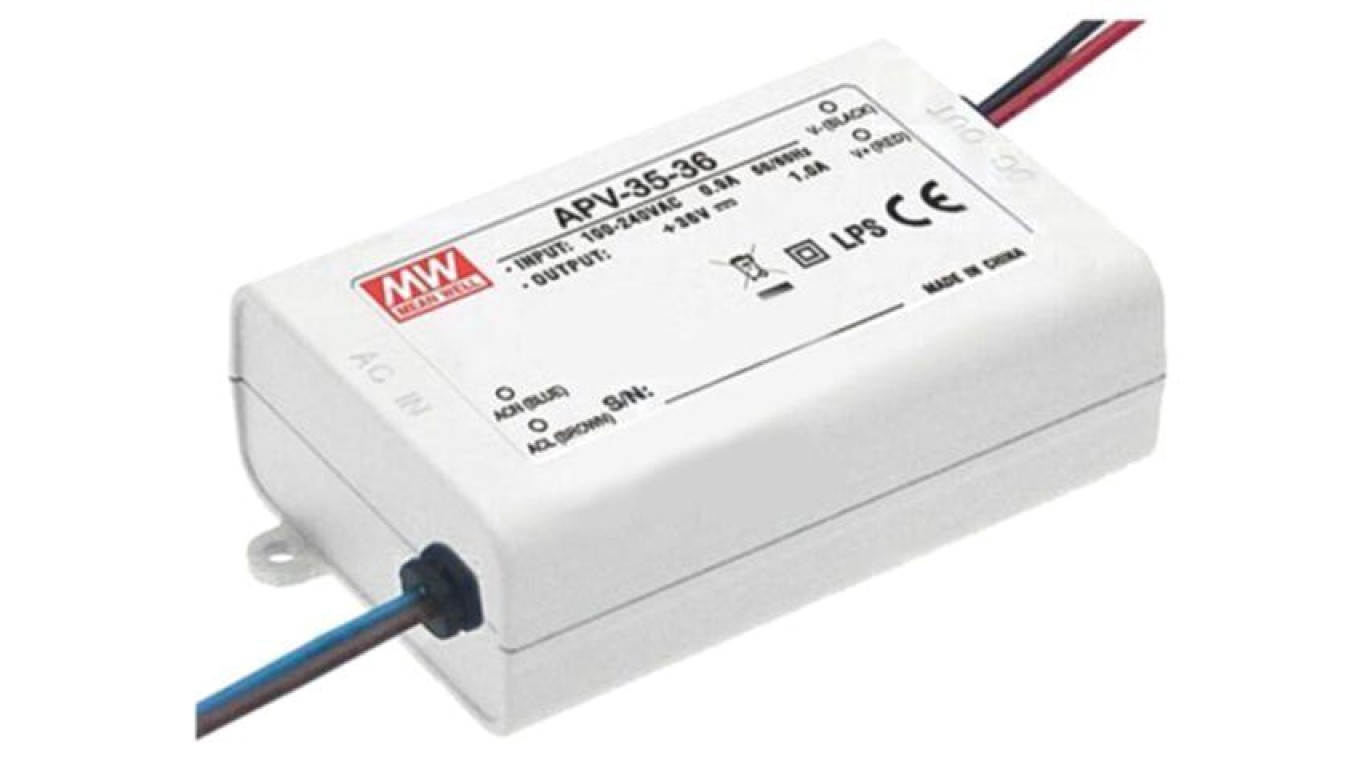 Switching Power Supply, LED, 36W, 24VDC, 1.5A, 90264VAC APV-35-24