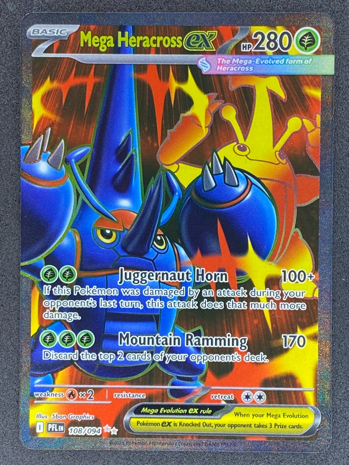 Mega Heracross ex 2025 Mega Evolution: Phantasmal Flames #108/94