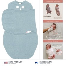 emb  2-Way Starter Baby Swaddle, Newborn Swaddle Sack, Zip, Hook  Loop Baby ...
