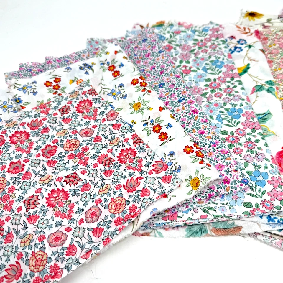 Lote de chatarra remanente Liberty TANA LAWN 10 piezas WOF - - 2,75 yardas en total Foto 3 de 4