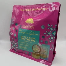 TREE HUT Glitz Glow On the Go Travel Kit Tropic Glow 3pc with Travel Pouch