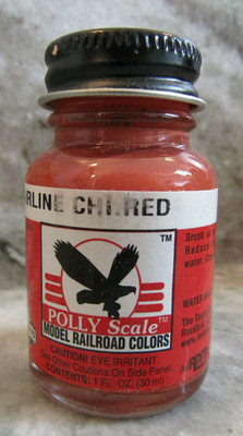 FLOQUIL POLLY SCALE RAILROAD MODEL PAINT - 1oz 1 OUNCE SEABOARD AIRLINE CHI. RED
