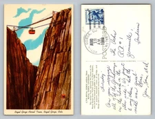 Royal Gorge, CO-Colorado, Aerial Tram Gorge Scene PC Vintage c1968 Postcard