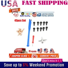 43pcs Set Tire Valve Stem Installation Tool Remover Repair Puller Car Plug Ifbdy