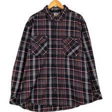 Used Dickies Men's Long Sleeve Flannel Check Shirt Size XXL