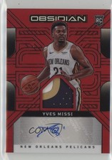2024-25 Obsidian Rookie Jersey Ink Electric Etch Red Flood Yves Missi Auto 4vc