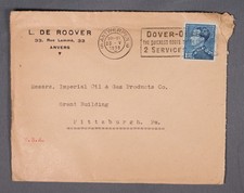MayfairStamps Belgium 1938 L De Roover Anvers to Pittsburgh PA Cover aaw_86451