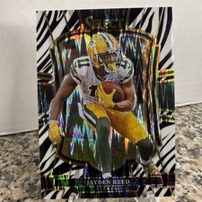 2025 Select Football - Jayden Reed- Zebra Prizm - Premier Level🔥Green Bay