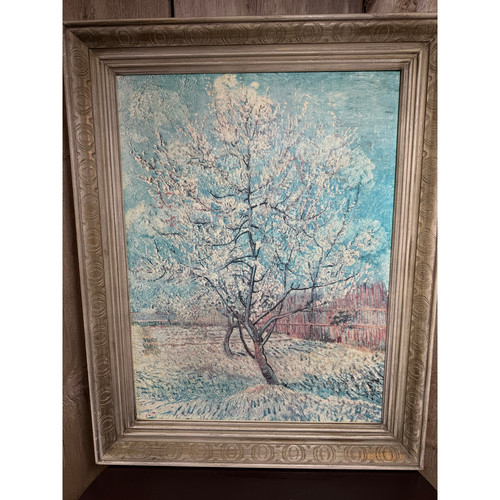 Rosa Pfirsichbaum in Blüte 1888 von Vincent Van Gogh Museum Kunstdruck gerahmt - Bild 1 von 11