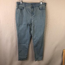 Denim  Co Jeans Womens 18W Light Wash High Rise Skinny Stretch Casual Denim
