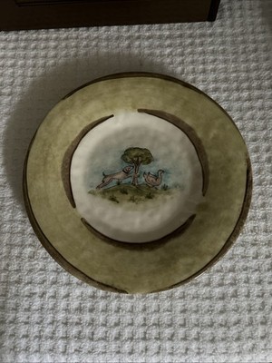 Vietri La Caccia The Hunt Pattern Salad Plate Made In Italy  8.5