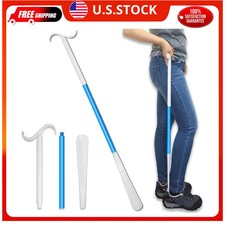 35.5 Inch Long Handled Shoe Horn Dressing Stick and Sock Remover Aid for Seniors
