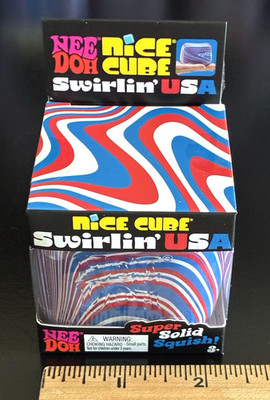 1 original NEE DOH NICE CUBE SUPER SOLID SQUISH RARE SWIRLIN USA SEALED IN BOX