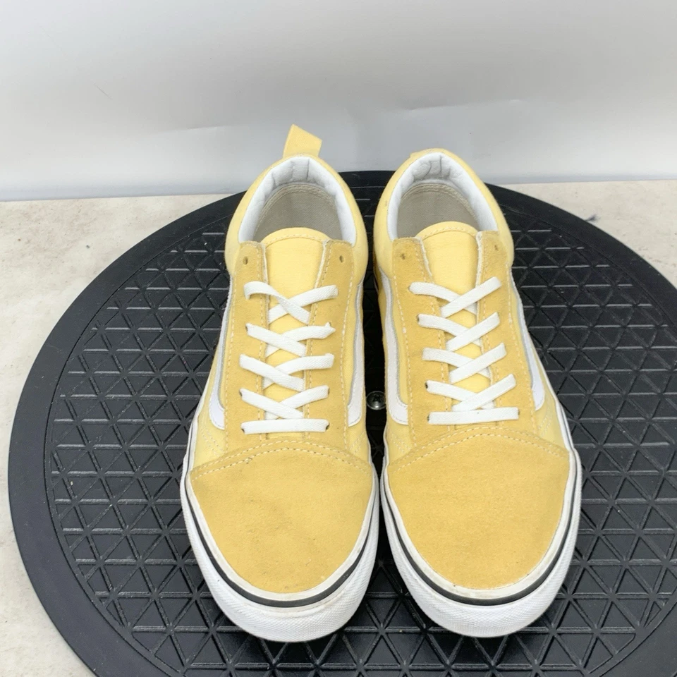 Vans Tenis Niños Talla 6.5 Zapatos Amarillo Gamuza Old Skool Sin Cordones Niños Niñas Foto 4 de 4