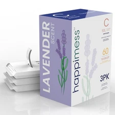 happimess HPM3101-13.2GAL-TRASH-BAG 13.2-Gallon Lavender Scented - White