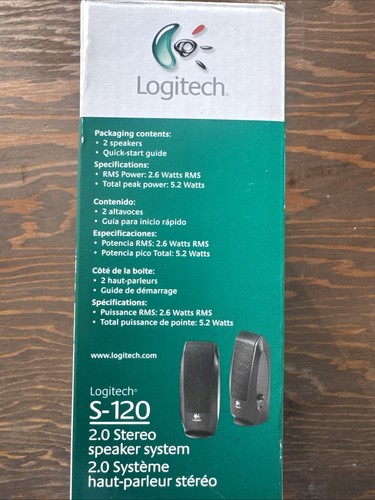 Logitech S120 Desktop Speaker System Black OPEN BOX ~ FREE SHIPPING - Picture 4 of 6