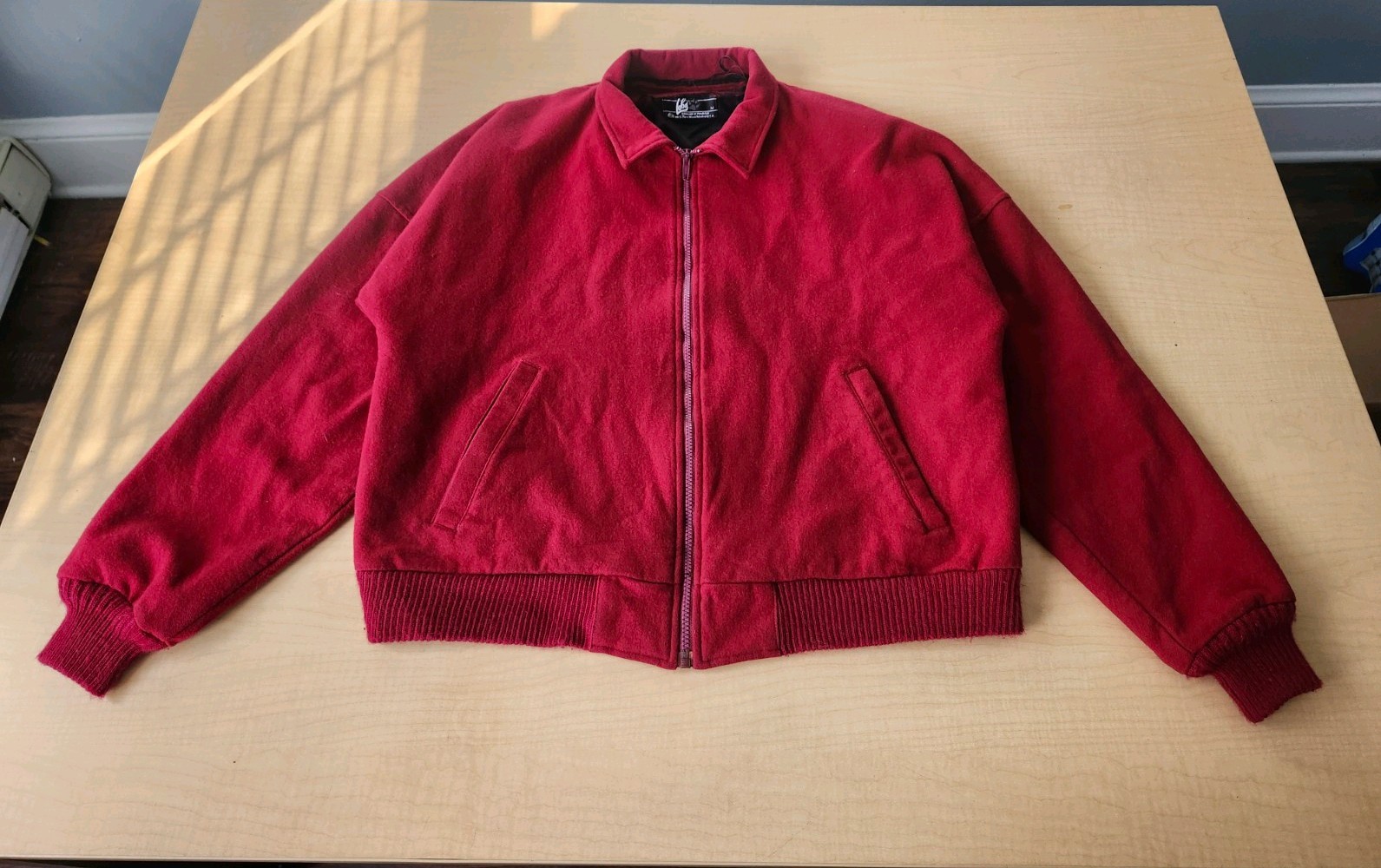 Men's Red Wool Pendleton Jacket, Size Medium - image 1