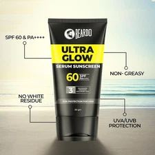 Mens Ultra Glow Face Serum Sunscreen SPF 60+ PA++++ | UVA/UVB Protection | 1.7oz