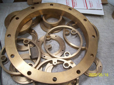 (1) RAIL WHEEL BRONZE BUSHING CRANE 21-1/2 OD 17" ID 2-1/4" WIDE 51LBS