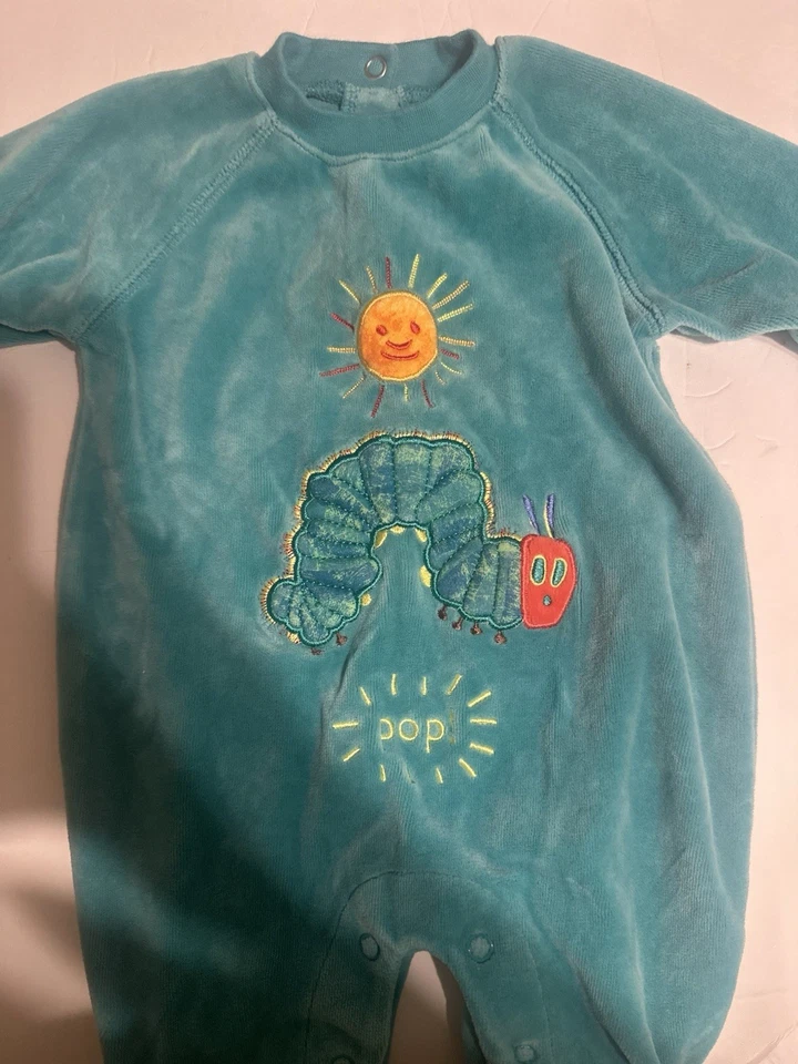 Carters Vintage Eric Carle The Very Hungry Caterpillar Green Sleeper  - Image 2 of 4