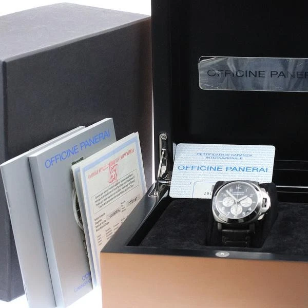 Panerai — Officine Panerai Luminor Chronograph PAM00121 40mm SS Automatic Watch #C1906