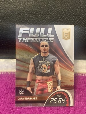 2023 PANINI DONRUSS ELITE WWE FULL THROTTLE CARMELO HAYES #2 FOIL INSERT NXT
