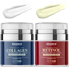 Alozera Retinol & Collagen Face Cream Duo - Anti-Aging, Firming, Hydrating