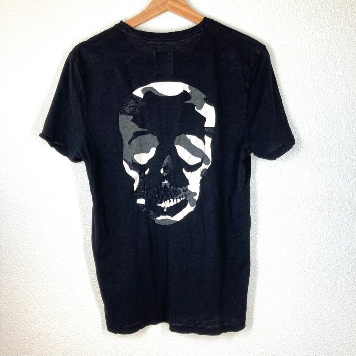 Zadig & Voltaire Mens Black Stockholm Skull T-Shirt XS Chest Zadig & Voltaire Mens Black Stockholm Skull T-Shirt XS Chest